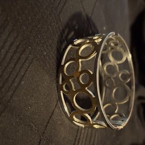 Silver and Gold Circle Design Bracelet